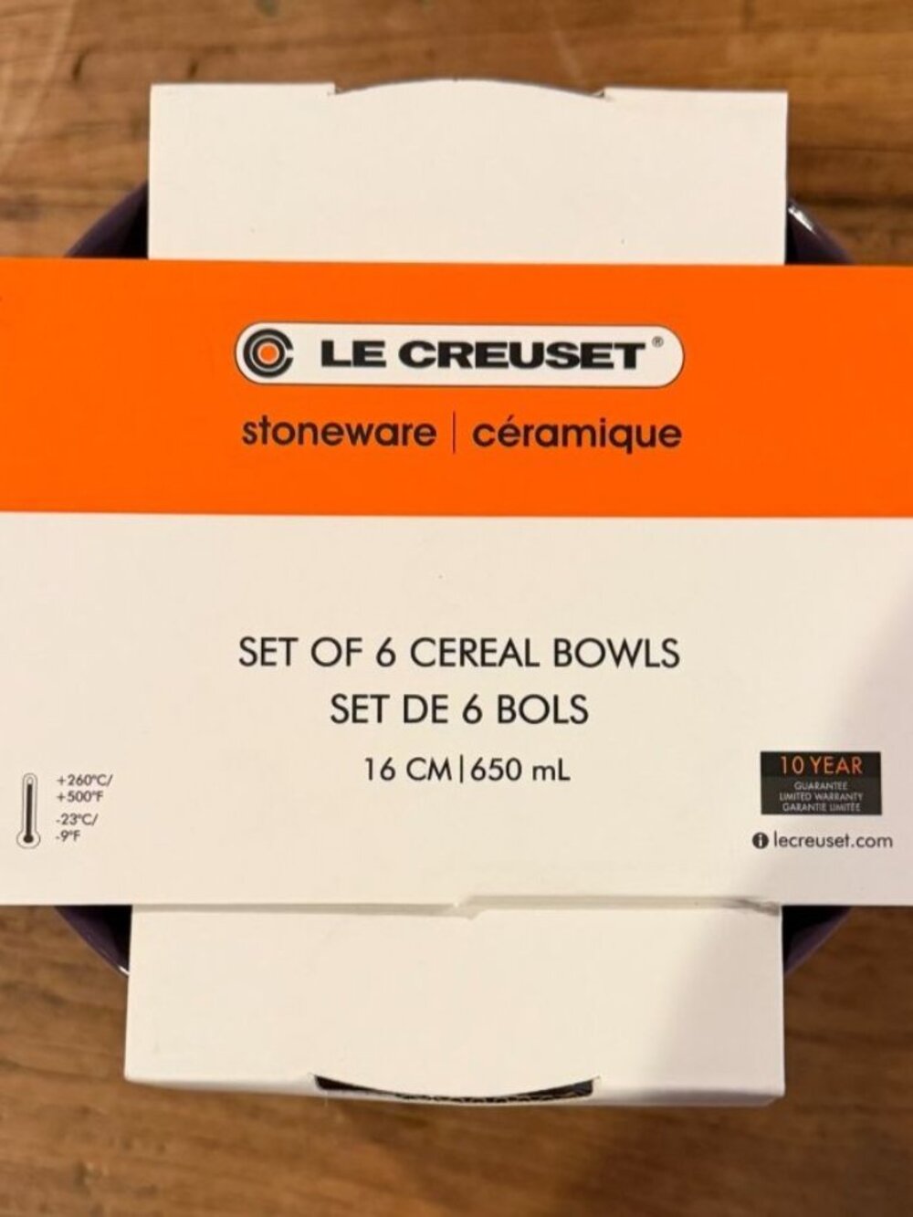 Le Creuset Stoneware Rainbow Multicolor 22oz 16cm Soup Cereal Bowls Setof 12 NEW